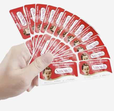 Pakiet etykiet chusteczek nawilżanych